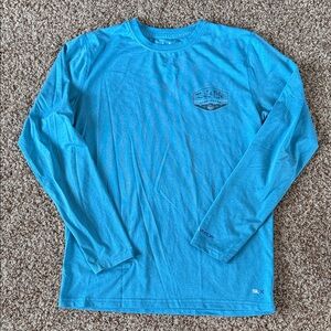 Salt Life Ocean Blue Long Sleeve Performance Tee, Youth Medium